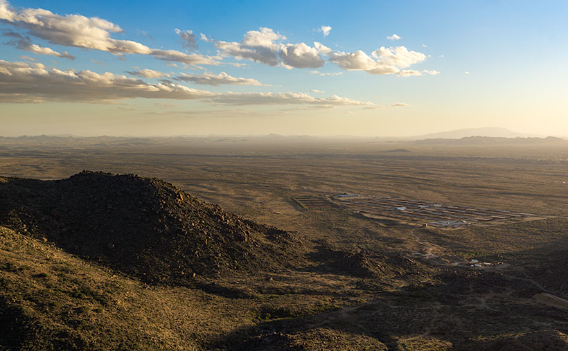 The southern view from the Weaver Mountains overlooking the Sonoran Desert.
