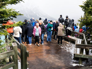 People on the Bow Summit overlook