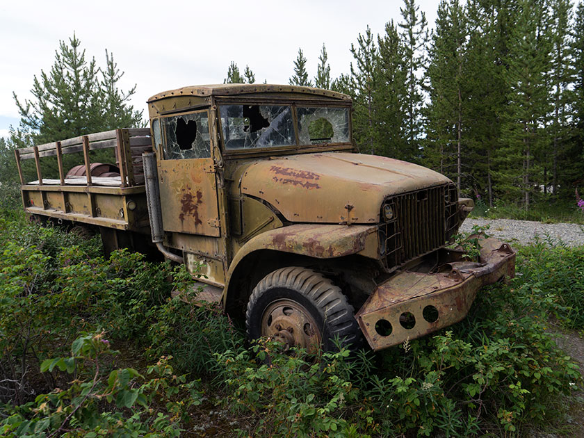 WWII Trucks as Yard Art