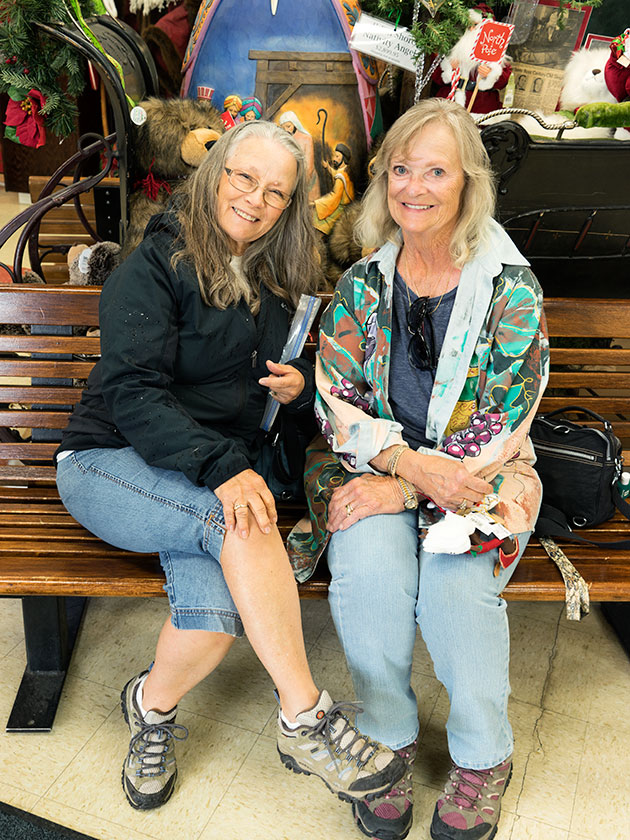 Deb and Sally at Santa's House