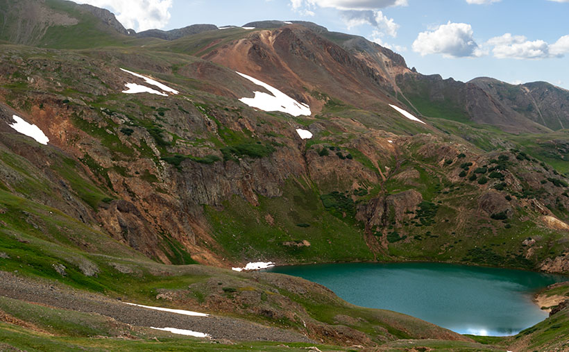 Lake Como as seen from the top of Calaifornia Pass.