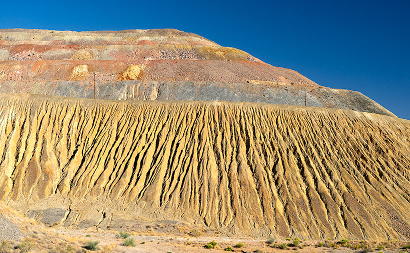 Ray Tailings - A 500-foot tall inside out mountain of mine tailings.