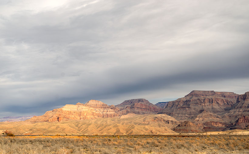 Grand Wash Cliffs - A storm front moves over the Grand Wash Cliffs at Pearce Ferry.