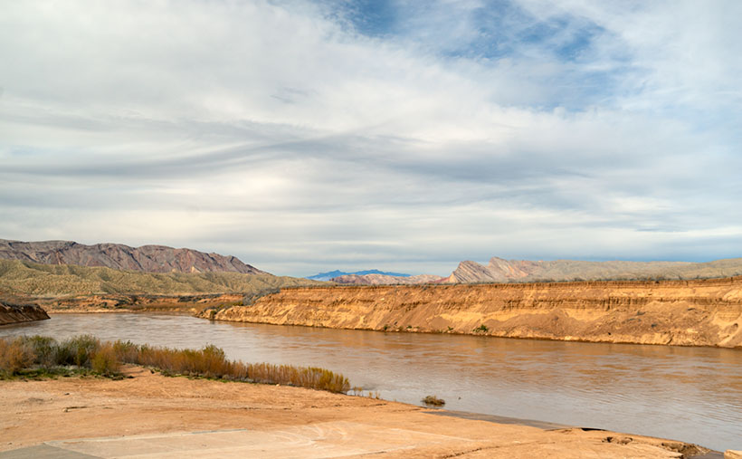 Pearce Ferry Boat Ramp - Lake Mead's water is low enough that the boat ramp isn't usable.