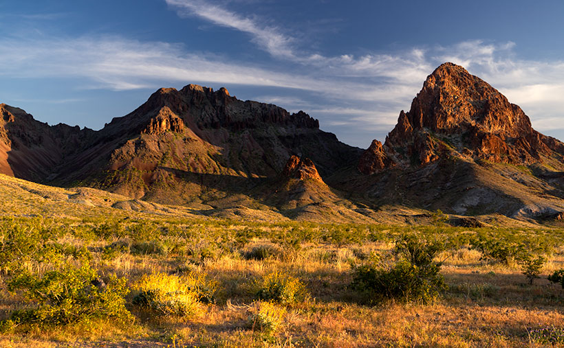 Boundary Cone - On the right is Boundary Cone, the center of the Mohave Tribe's world, and a handy marker to keep you dry.