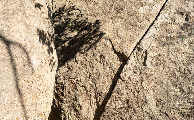 Shadows, Boulders, and Cracks - This is the simplest essence of what I found interesting about a pair of granite boulders south of Groom Creek, Arizona.