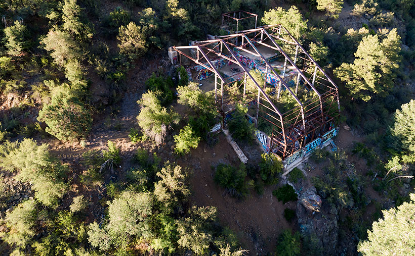 Stamp Mill - The ruins of the Senator mine stamp mill are perched above the headwaters of the Hassayampa River.