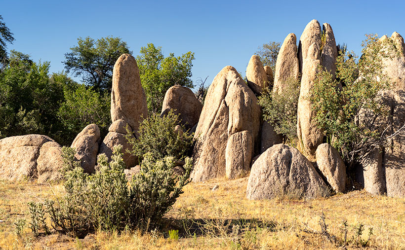 Standing Rocks - A cluster of upended granite boulders that we found at the edge of a field in Ferguson Valley.