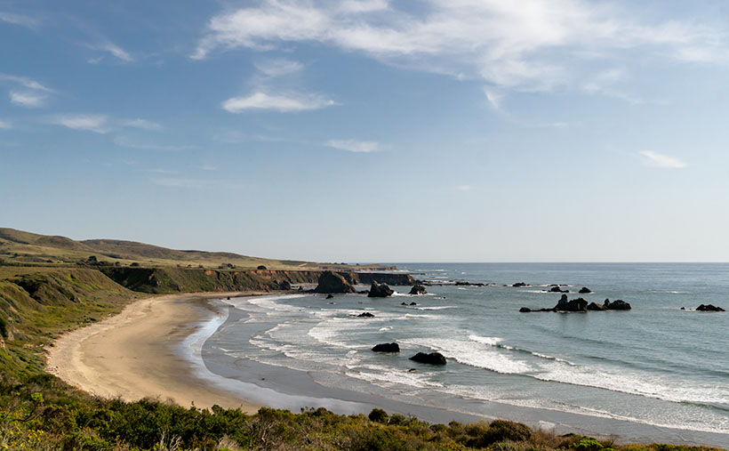 Beach for One - Surprisingly, you can find a secluded beach for a private picnic along California's central coast.