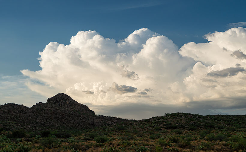 McCloud Clouds - Billowing thunderheads building in the afternoon over the McCloud Mountain Range.