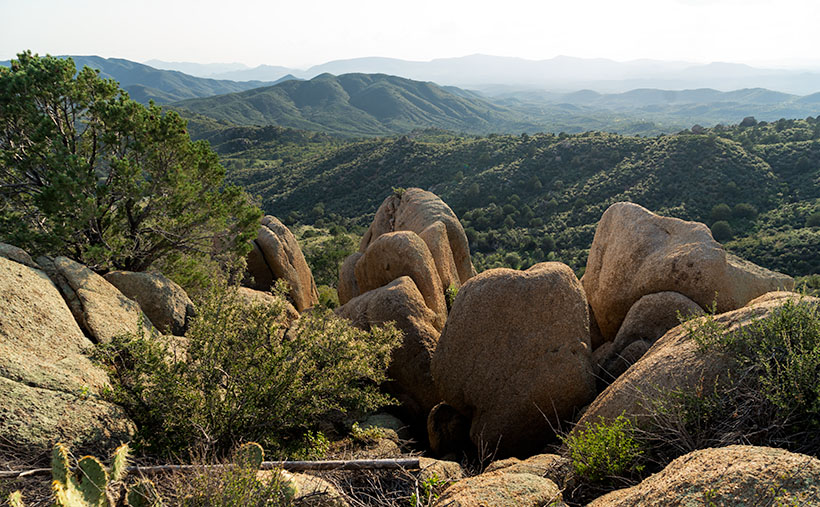 Sierra Prieta Afternoon - From the top of Little Granite Mountain Trail you can see south all of the way to the Weaver Mountains.