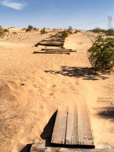 Plank Road - You can see what's left of the old plank road on display at Gordon's Well.