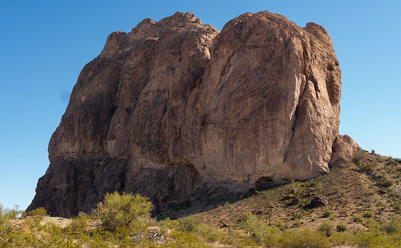 Courthouse Rock - The huge granite monolith that attracts climbers and base-jumpers to the Eagletail Wilderness Area.