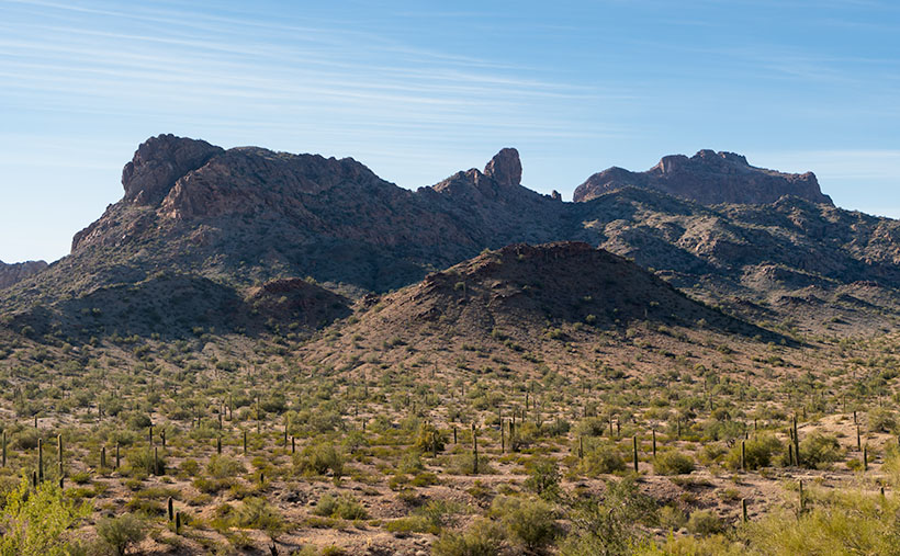The Point - Afternoon shadows grow long on a portion of the Eagletail Mountains.