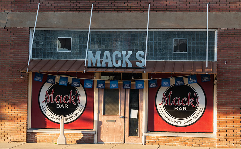 Mack's Bar - Something that its patrons may never see is the early morning sun shining on Mack's Bar in Willcox, Arizona.