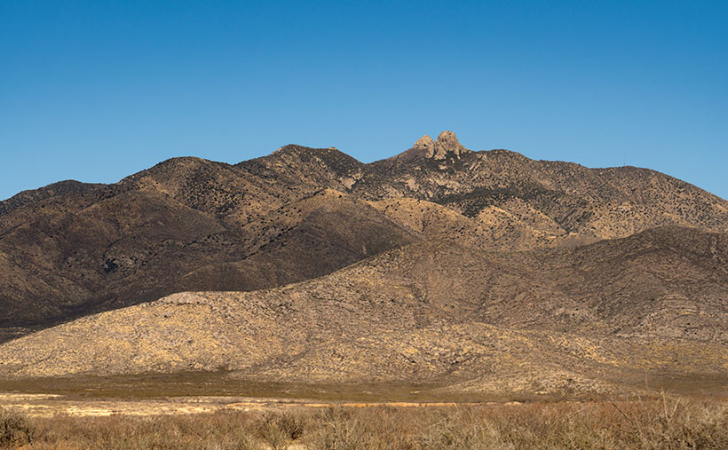 Dos Cabezas Mountains - The 'two head' mountain range is a prominent landmark in southeast Arizona.