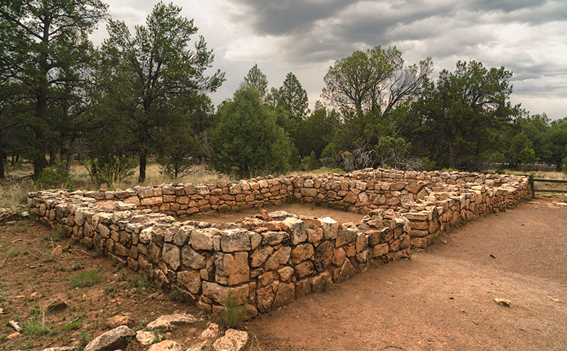 Sinagua Pueblo - A two room stacked-stone ruin that the Sinagua people used for ceremonial purposes.