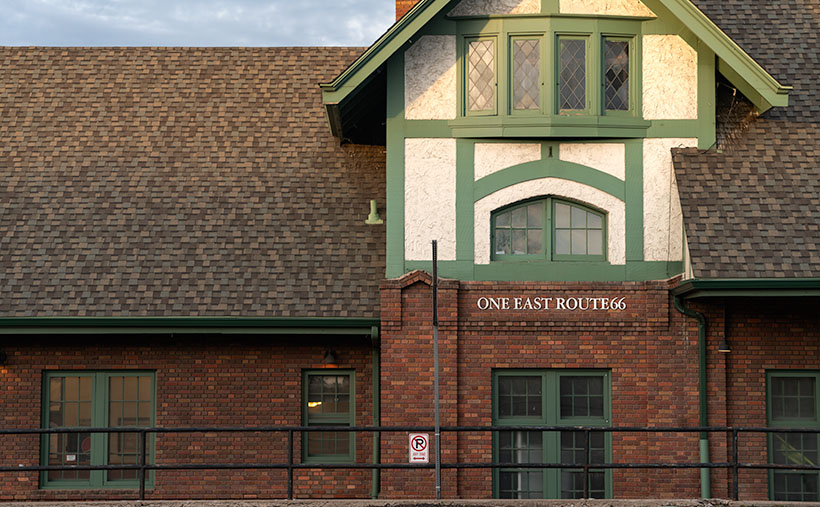 Flagstaff Train Depot - Either this is new or I've been blind, but the coolest Route 66 sign that I saw was the train station's address.