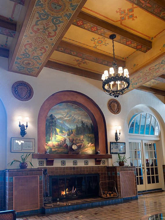 Hassayampa Lobby - A warm fireplace keeps the Hassayampa Inn Lobby comfortable.