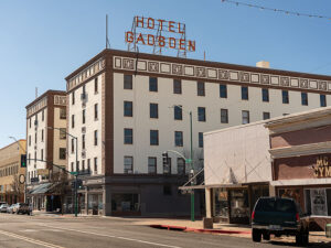 A Glimpse of Grandeur: The Gadsden Hotel's Captivating Facade - Behold the captivating exterior of the Gadsden Hotel, a timeless landmark that exudes elegance and preserves the rich history of Douglas, Arizona.