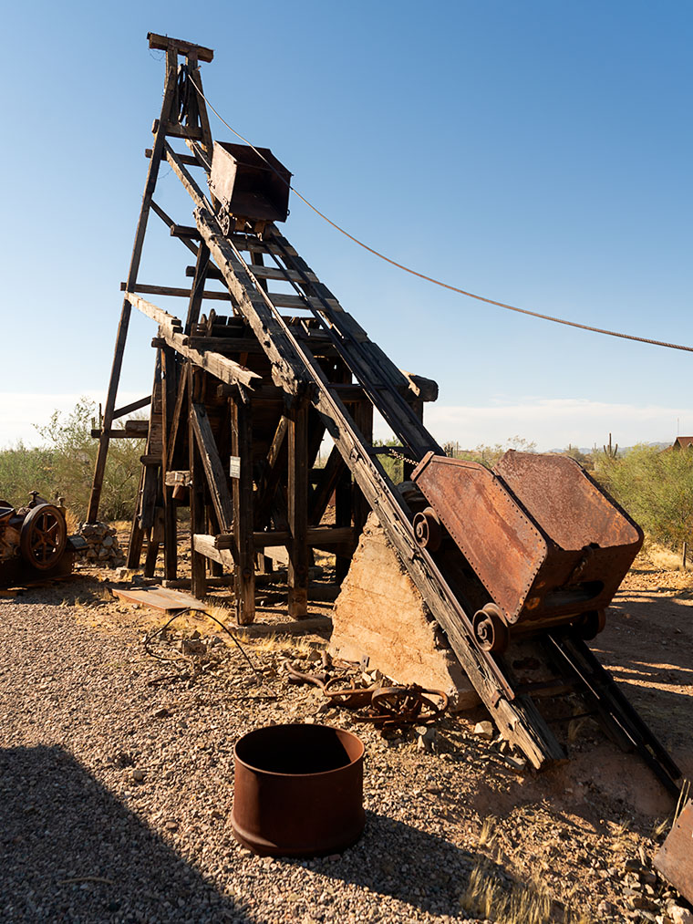 Headframe: Vulture City's towering relic from its mining past