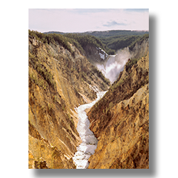 Lower Yellowstone falls in Yellowstone National Park.