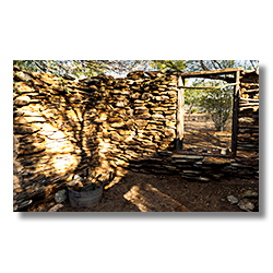 Swilling cabin ruins.