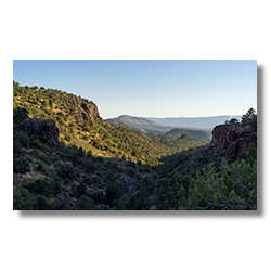 As Crooks men made progress with their road, they left mile markers, this is the view from 13 mile.