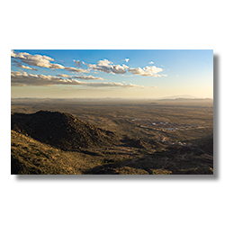 Looking south from the Weaver Mountains at the spance of the Sonoran Desert.