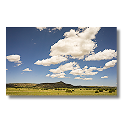 Cinder Hills and clouds west of Quenmodo, New Mexico.