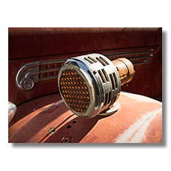 An siren on an old Wickenburg Fire Truck at Robson's Mining World near Aguila, Arizona.