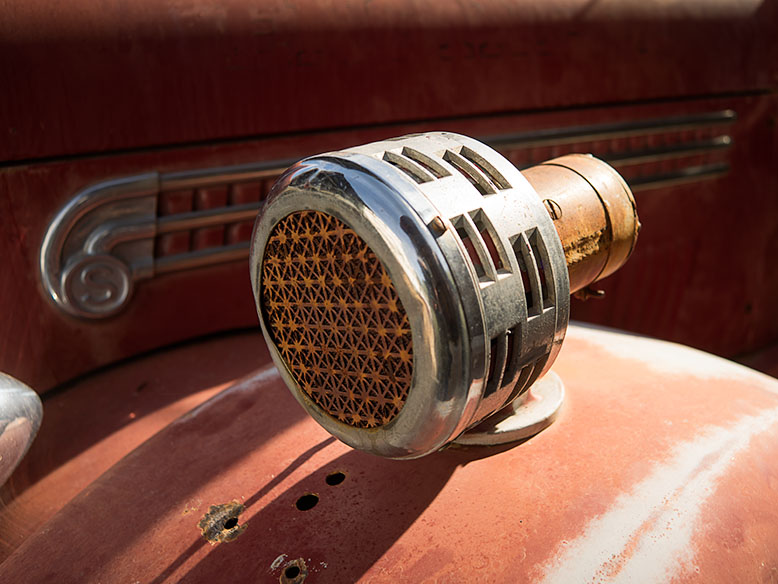 A siren on an old Wickenburg fire truck at Robson's Mining World near Aguila Arizona.